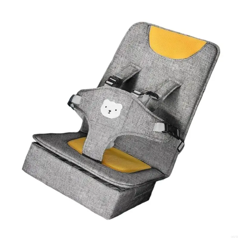 Siège d'appoint pour enfant en tissu lin solide, coussin facile à nettoyer sécurisé pour véhicule