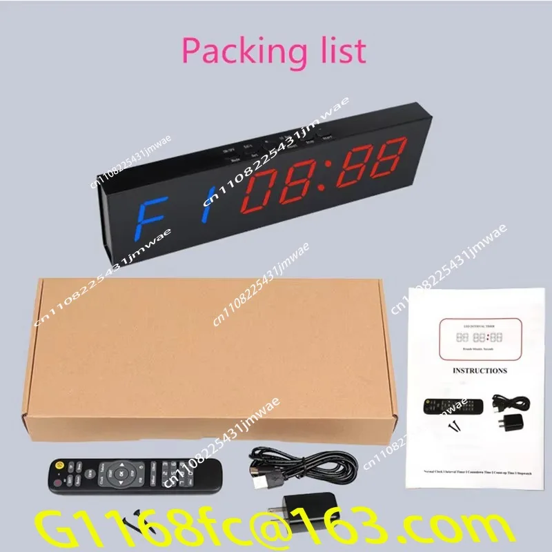 Hot Selling 6 Digit LED Digital Clock Portable for Fitness Competition Timekeeping