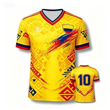 Tribal Geometric Print V Neck Quick Dry Mesh Soccer Jersey No.10 Decorative Print Football Training Short Sleeve Tee
