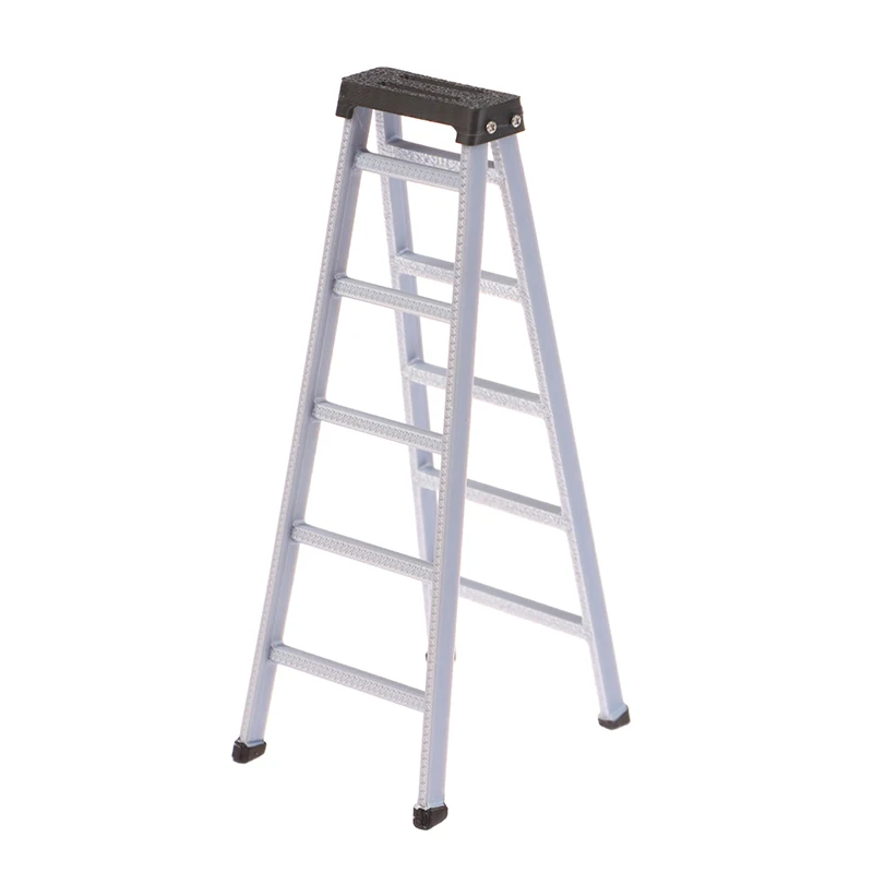 Modelo de escalera en miniatura para casa de muñecas, accesorio de exhibición de plástico 1:12 para muebles, juguete de construcción de microescena.