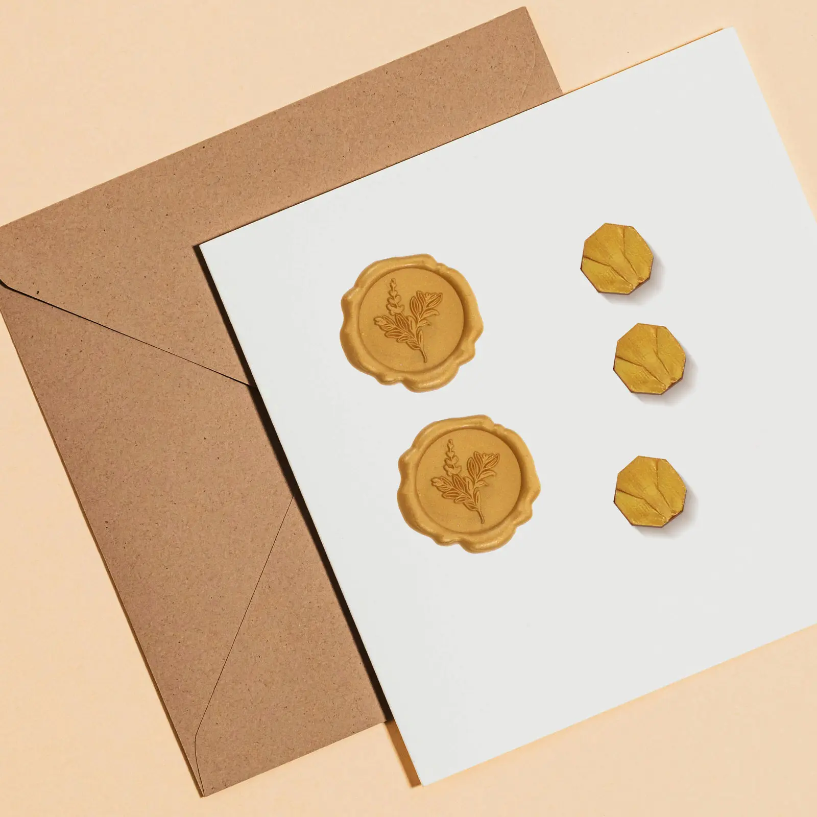 6Packs Wax Seal Beads Fire Octagonal Melting Smooth Wedding Invitations Cards Envelope Stamp Decoration Bottle Sealing Wax