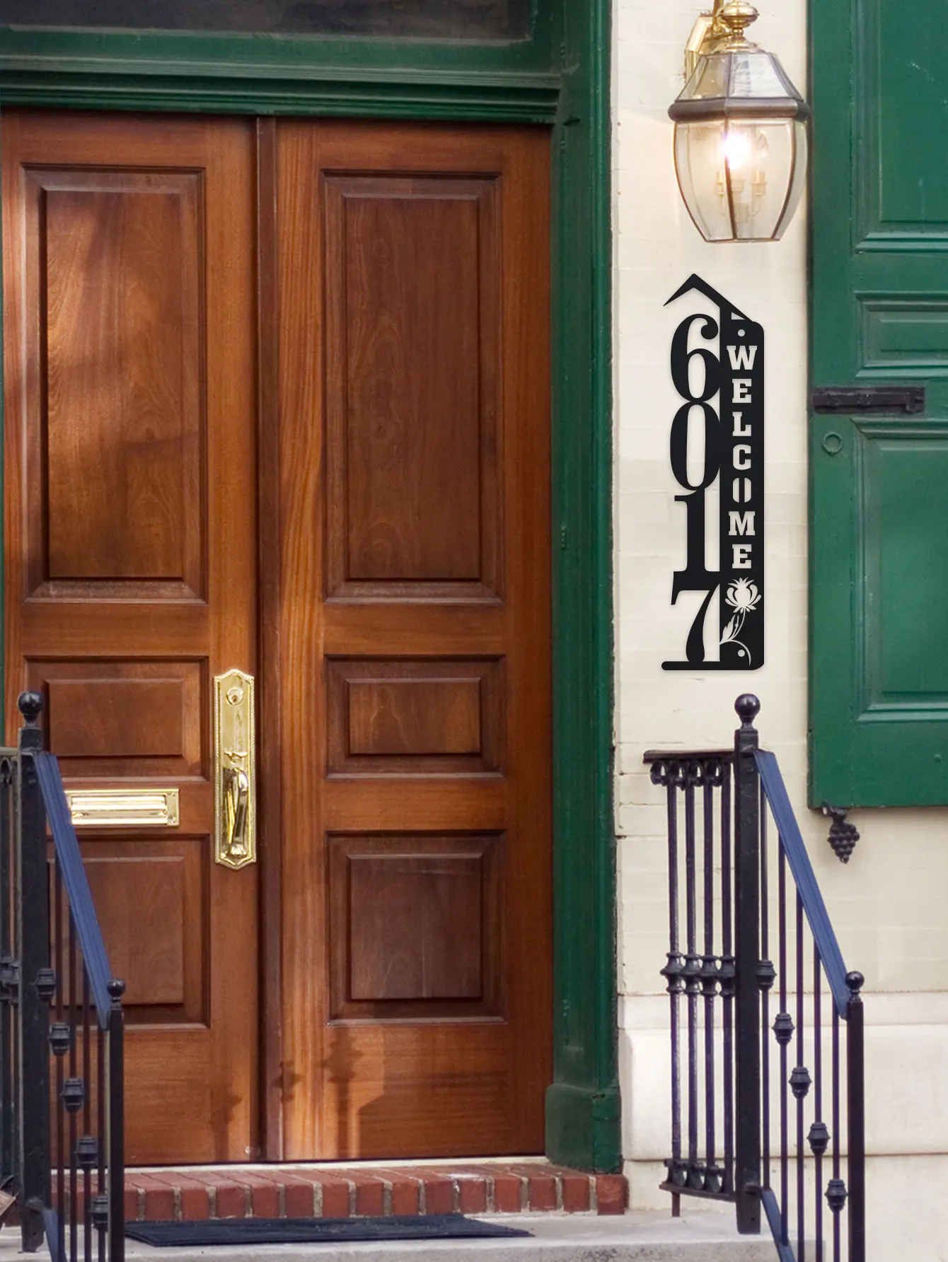 Personalized Vertical Address Plate,House Numbers Sign for Outside,Custom Metal Address Numbers for House Modern House Numbers,G