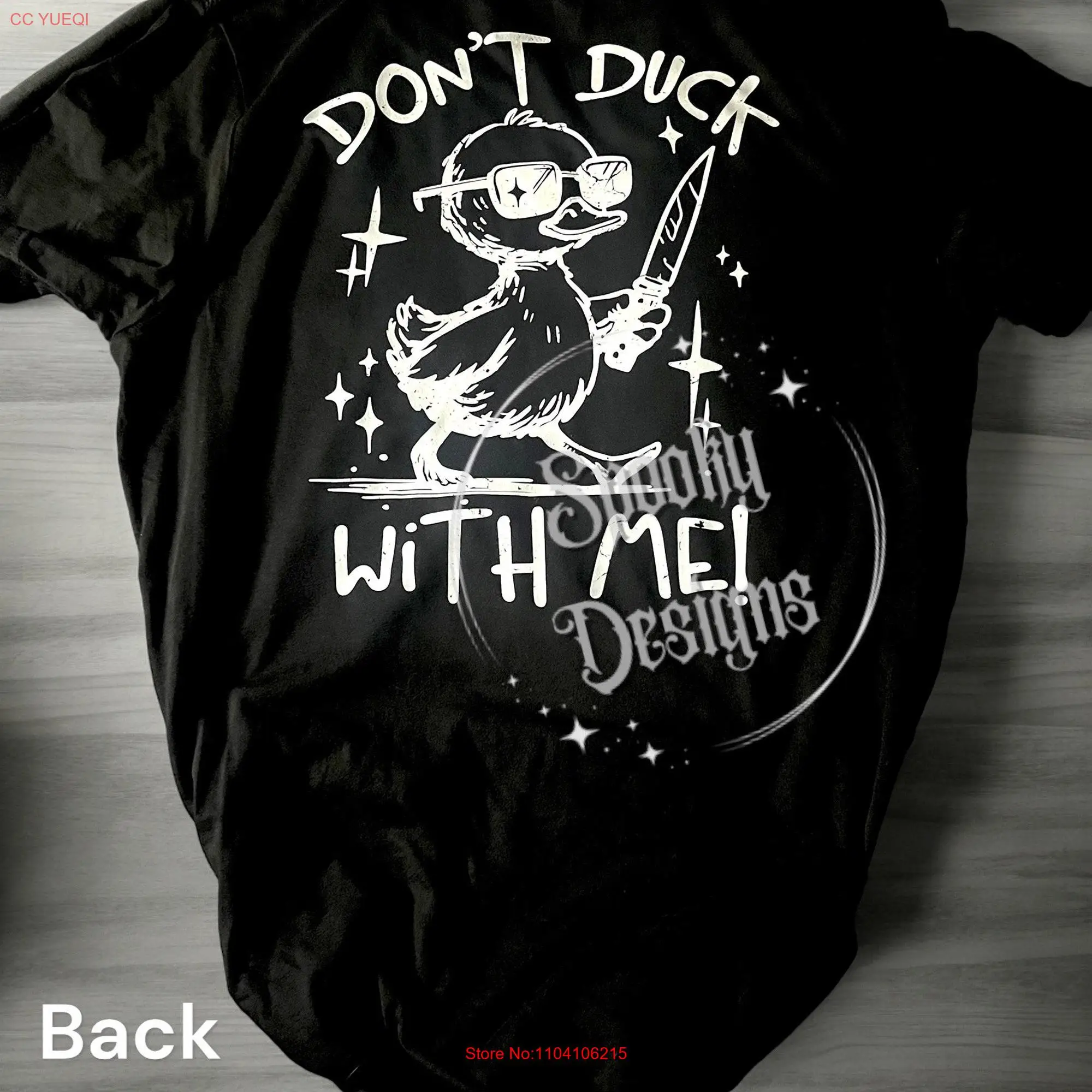 Pocket Don t Duck With Me hoodie tank top adult teen kids black and white violence ducky shirt baby bodysuit crop