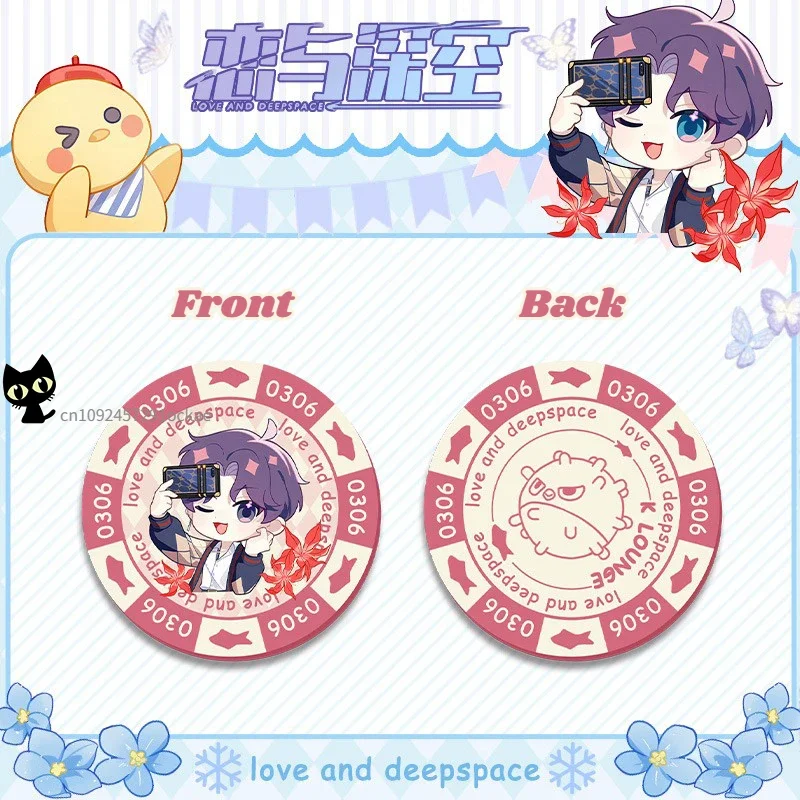 Game Love and Deepspace Space Acrylic Coin Cute Character Sylus Rafayel Zayne Xavier Surrounding Cosplay Chip Home Decoration