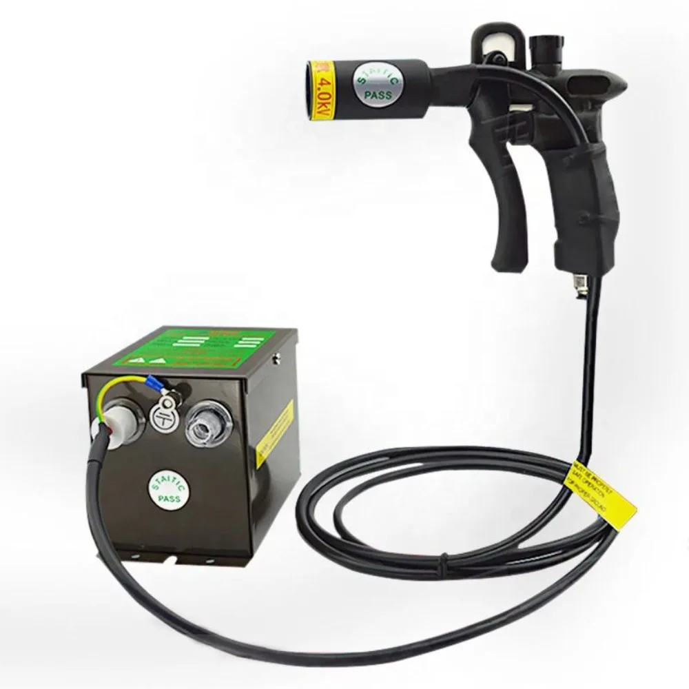 Soplador eliminador de aire estático, pistola de precipitador electrostático, polvo con generador de alto voltaje AC 7,0KV, 40-80PSI