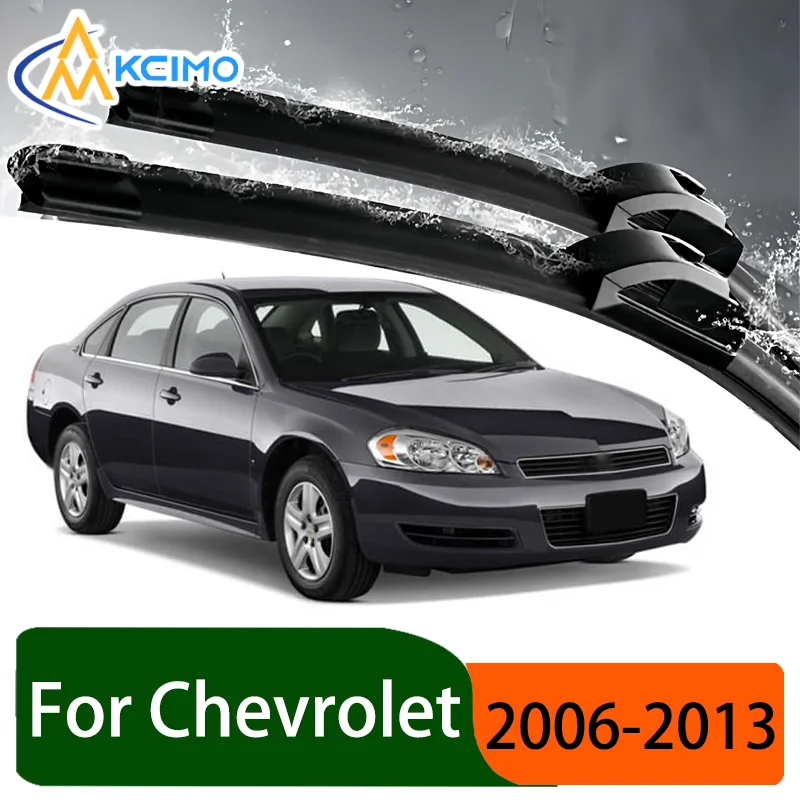 

Silent Black Front Wiper Blades Set for Chevrolet Impala 2006–2013 2007 Auto Windscreen Windshield Window Wiper Accessories
