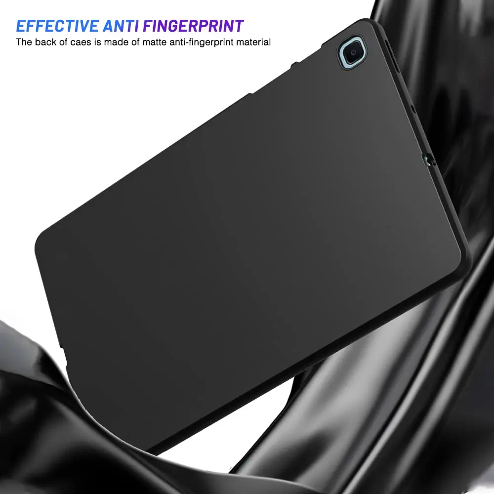 Soft Silicone Case For Samsung Galaxy Tab S6 Lite 10.4 2020 2022 SM-P610 SM-P615  SM-P613 SM-P619 Flexible TPU Black Shell