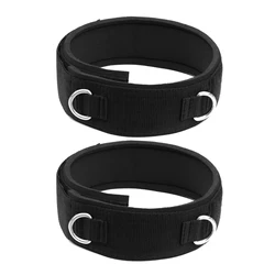 Adjustable Thigh Straps Fitness D-Ring Ankle Straps For Gym Cable Machine Neoprene Padded Leg Cuffs Strength Training Equipments