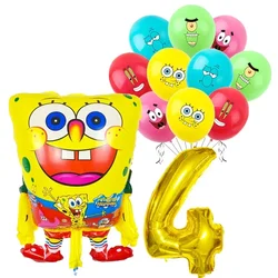 Spongebob Child Party Birthday Balloon Set Patrick Star Foil Number Latex Balloon Baby Shower Party Decorations Supplies Globos