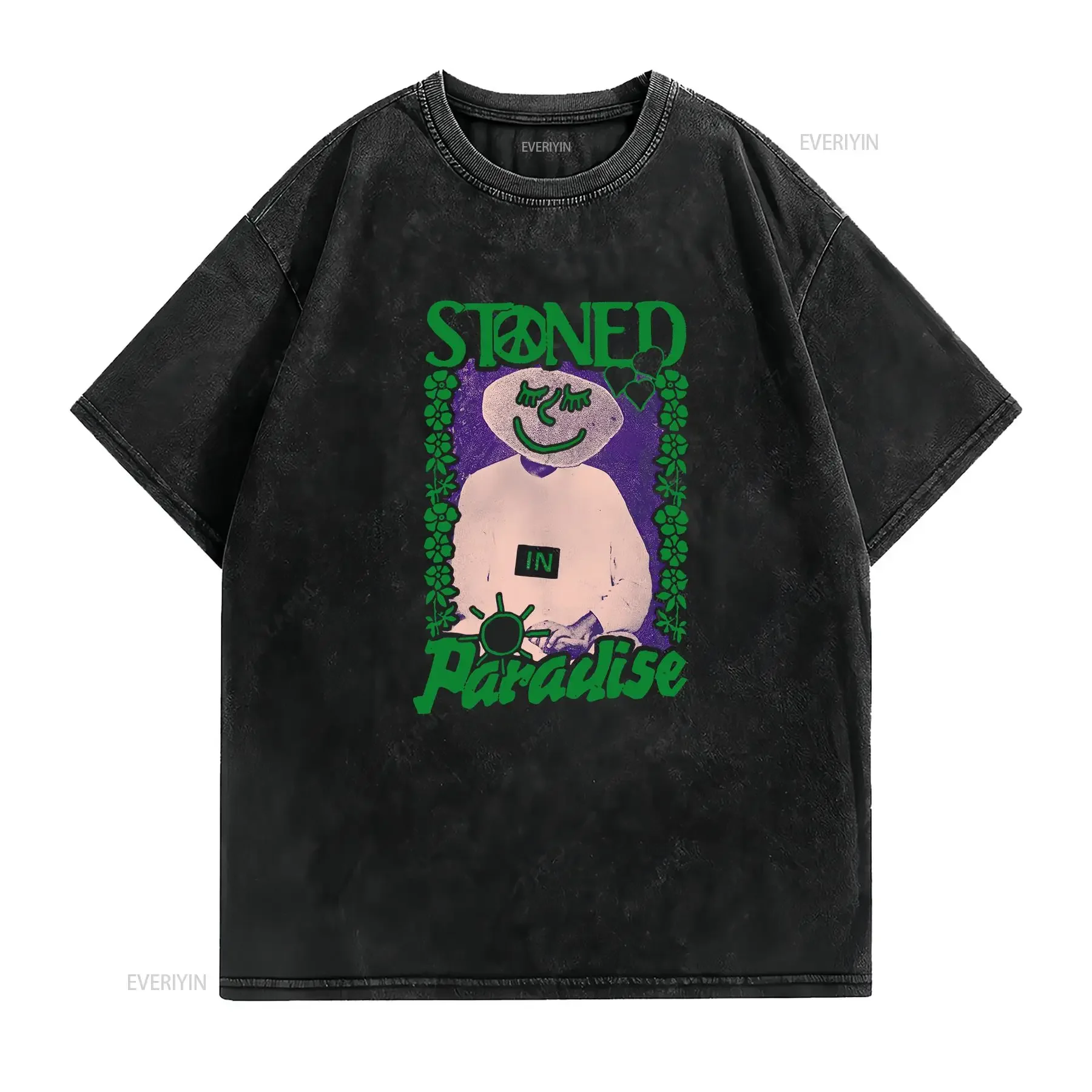 Milky Chance Stoned in Paradise T Shirt Size Large White Rock Band vintage Washed Unisex Comfortable graphic homme streetwear