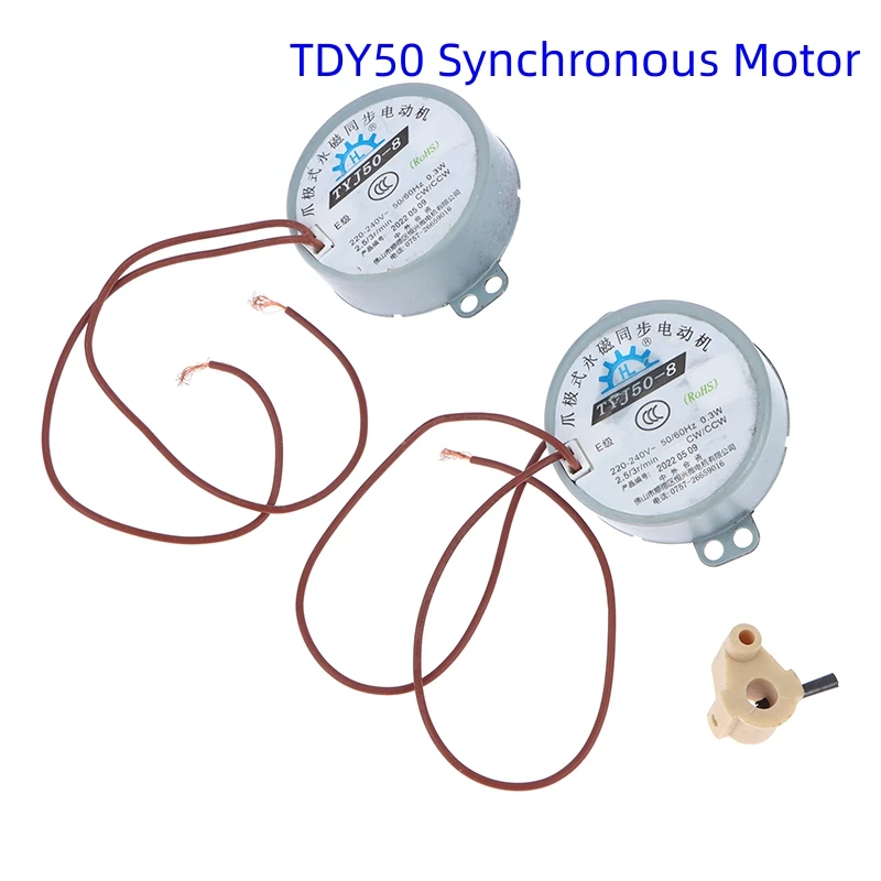 TYJ50-8A7 AC 220V-240V 3/3.6r/min CW CCW 50/60Hz 4W Claw Pole Permanent Magnet Synchronous Motor Electric Fan Shaking Head