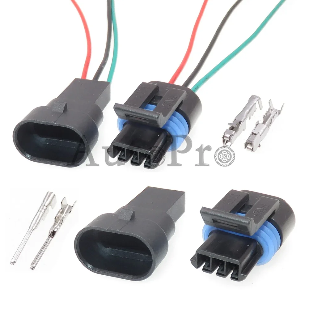 1 Set 3 Hole AC Assembly Auto Parts 12162182 12162185 Automobile Male Female Docking Connector Car Wire Socket