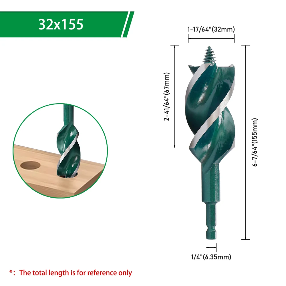 LAVIE 3-Schneiden-Senkbohrer 6-35mm, 155/230mm Länge, Elektrowerkzeug-Zubehör für Holzbearbeitung & Lochvergrößerung – Detail 23