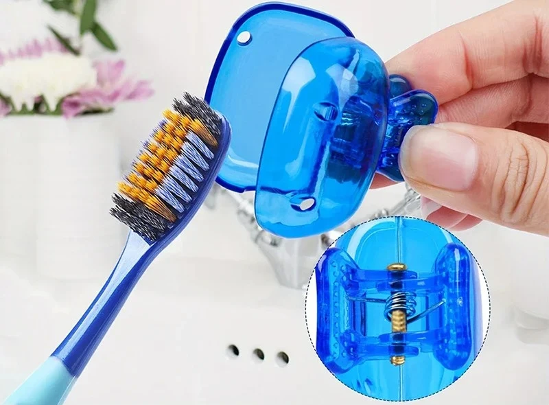 1PCS Travel Toothbrush Head Covers Toothbrush Protector Cap Brush Pod Case Protective Portable Plastic Clip For Household Travel
