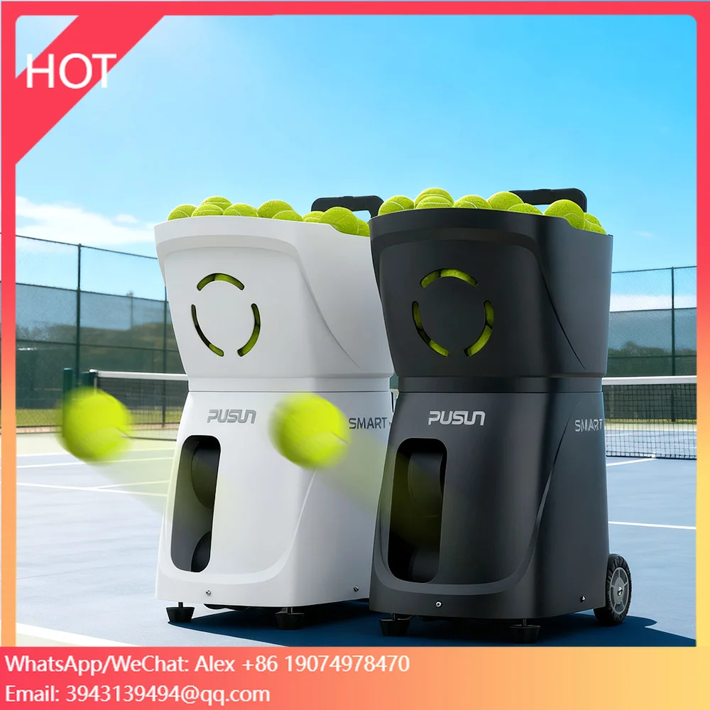 

Горячая распродажа: Портативная профессиональная машина для подачи теннисных мячей Pusun с управлением через приложение, оборудование для тренировок по теннису