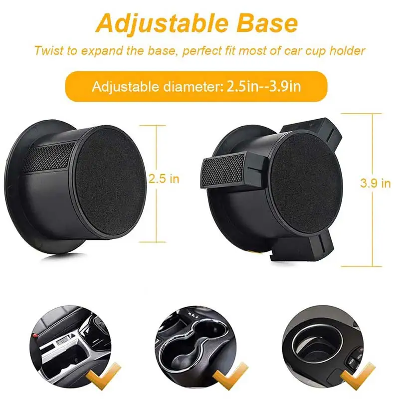 360° Adjustable Car Cup Holder Universal Car Cell Phones Mount GPS Bracket Interior Accessories Drink Holder For Iphone Android