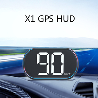 GPS HUD X2 HUD Digital Big Font White Green Light Display Car Head Up Display USB Plug Speedometer KMH MPH Speed Meter