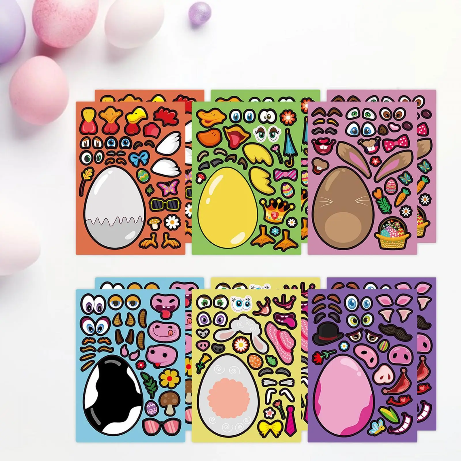 12x Easter Stickers Easter Egg Bunny Stickers Voor Wenskaart Waterfles