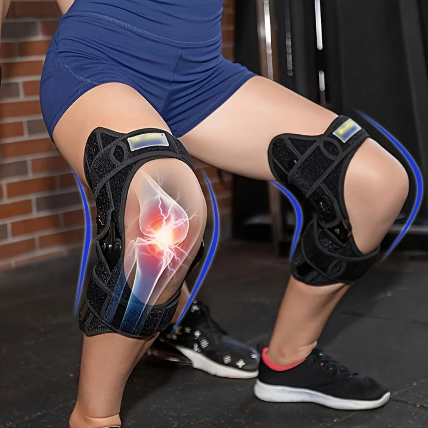

1pair Knee Brace, Knee Support With Removable Dual Side Stabilizers, Suitable For Men Women Outdoor Sports