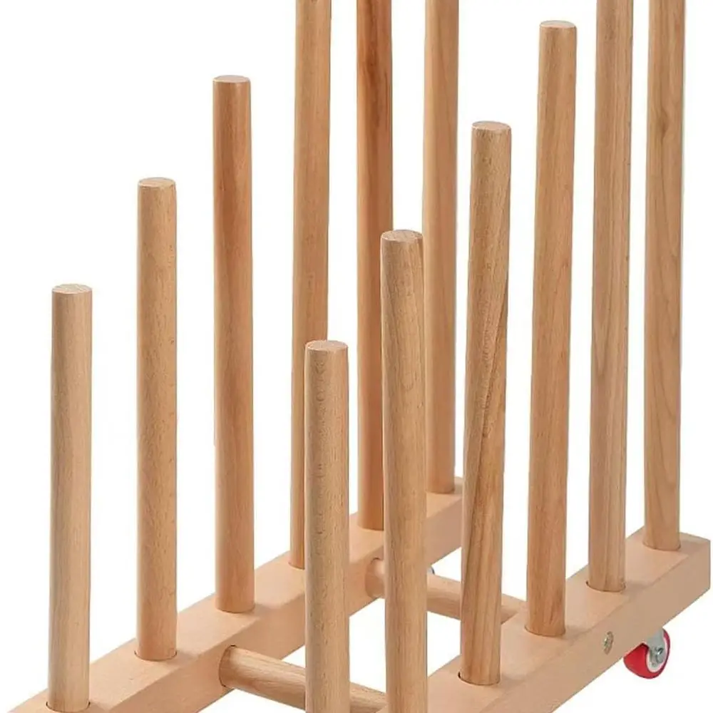 

Artwork Storage Rack with Brake Caster Wheels,Art Drying Rack, Canvas Storage Rack,Wood Storage Stand for Drawing Board, Prints,