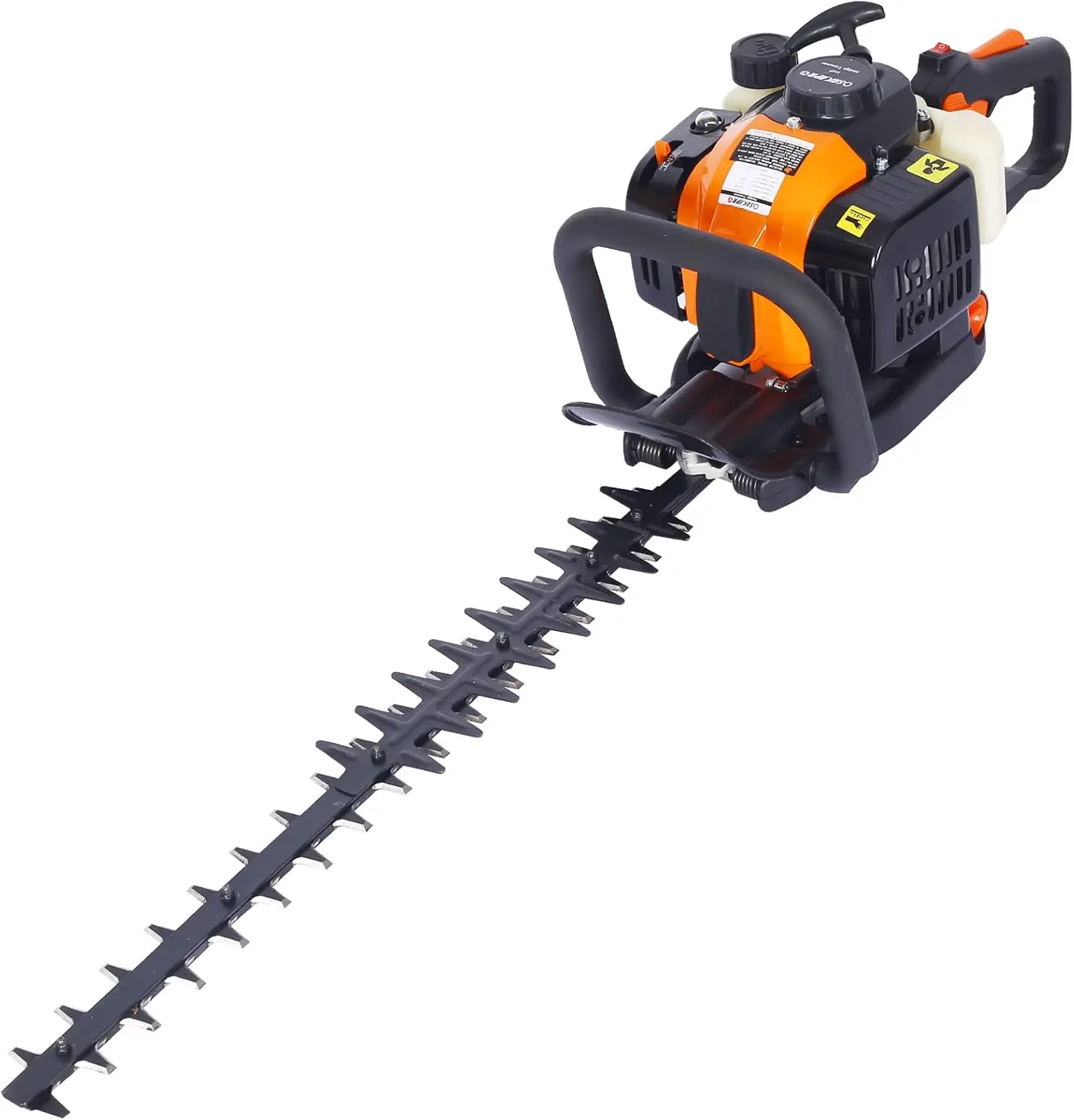 26Cc 2-Cycle Gas Powered Hedge Trimmer, Double Sided Blade 24 Inch, Recoil Gasoline Trim Blade, Orange