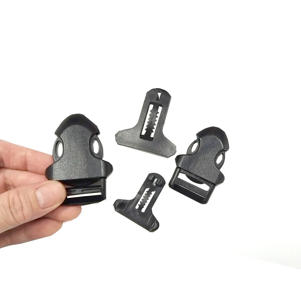 

30PCS 20/25mm Side Release Buckle POM Plastic Snap Buckle for Backpack Straps Webbing Black 3-in-1 Ladder Lock