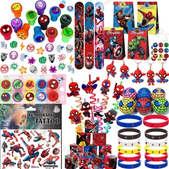 Sellos de Spidey y sus increíbles amigos para niños, regalos de recuerdo, sello de pajitas de Spiderman, decoración de fiesta de Spidey, relleno de bolsas de regalos para fiesta