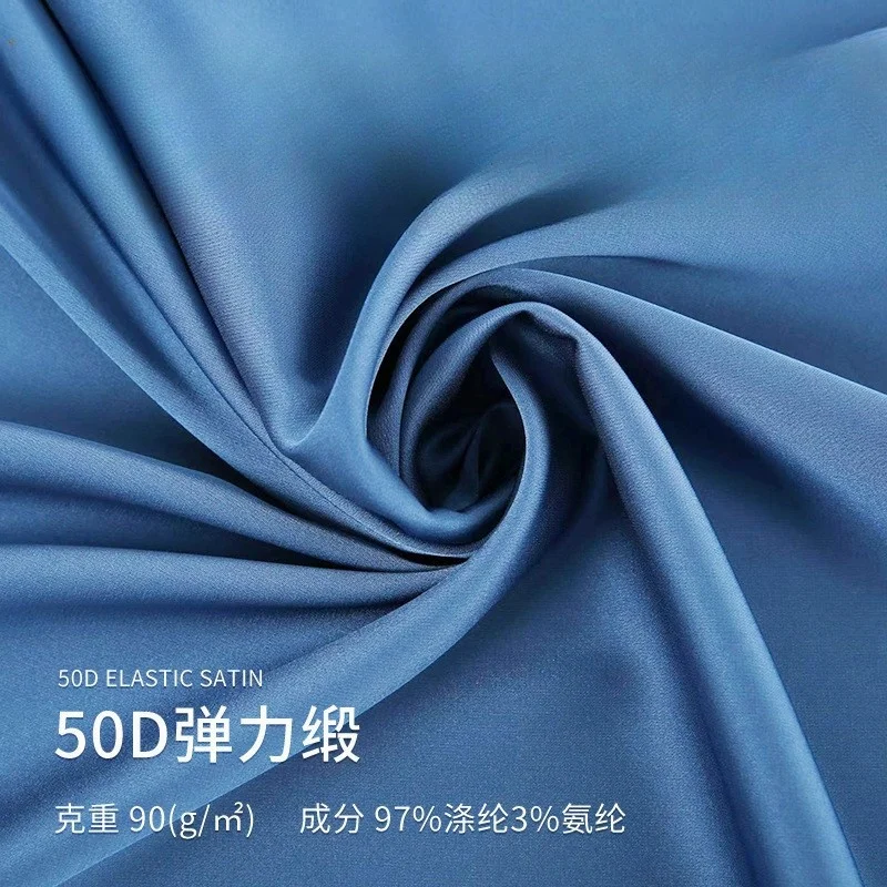 

50d High Density Stretch Silk-like Satin Chiffon Fabric Fashion Skirts Lining