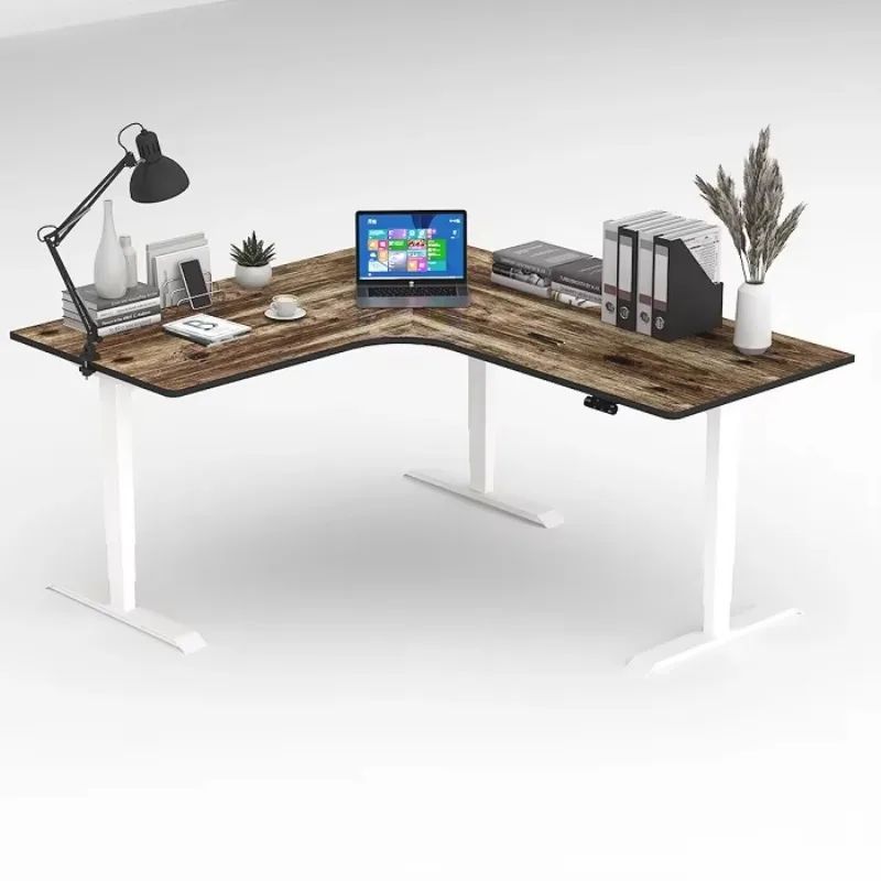 Commercial Furniture Escritorio Sit To Stand Electric Height Adjustable Corner Desk