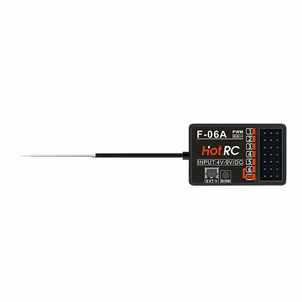 HOTRC DS-600 6CH 2.4GHz Radio System Transmitter Remote Controller F-06A PWM 6 Channel Receiver for RC Boat