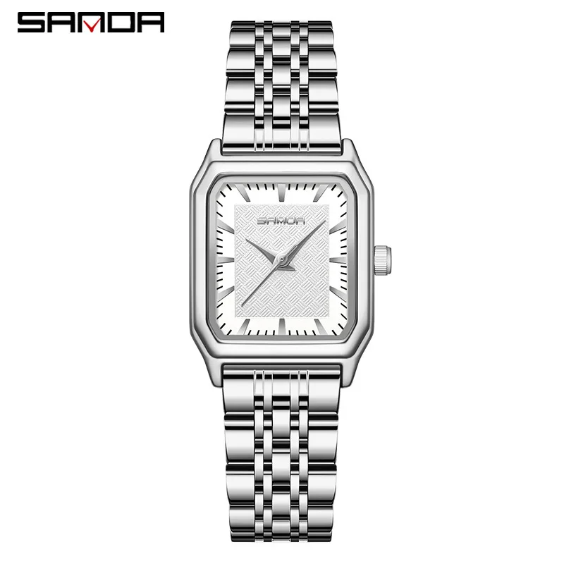 SANDA 1121 New Arrived Womens Fashion Simple Watch Ladies Leisure Watch Steel Sports Wristwatches Women\'s Watch Bracelet 2024