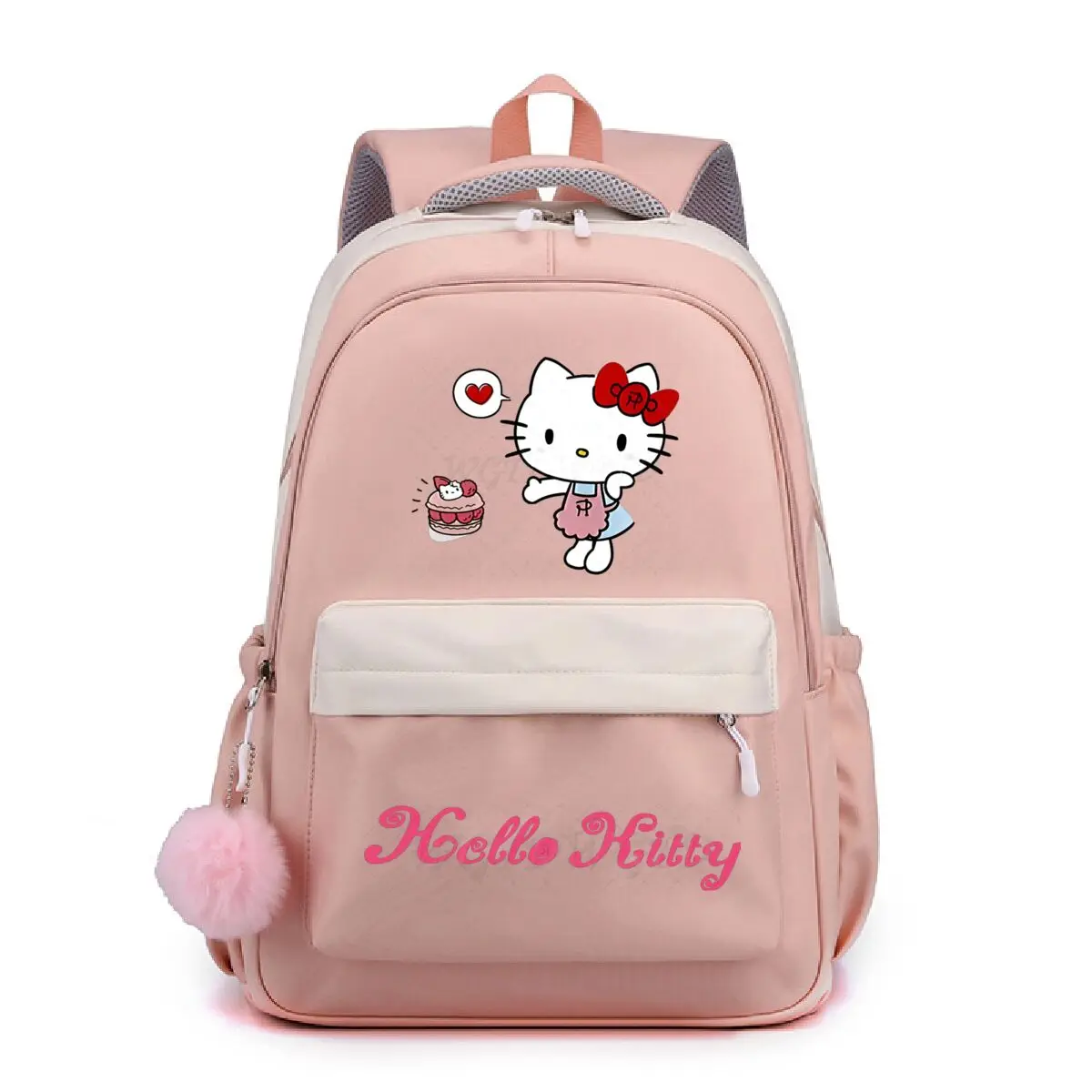 

Cute Hello Kitty School Backpack for Chidlren Girls Leisure Simple Teeneger Student Schoolbag Women Travel Bag Anime Backpack