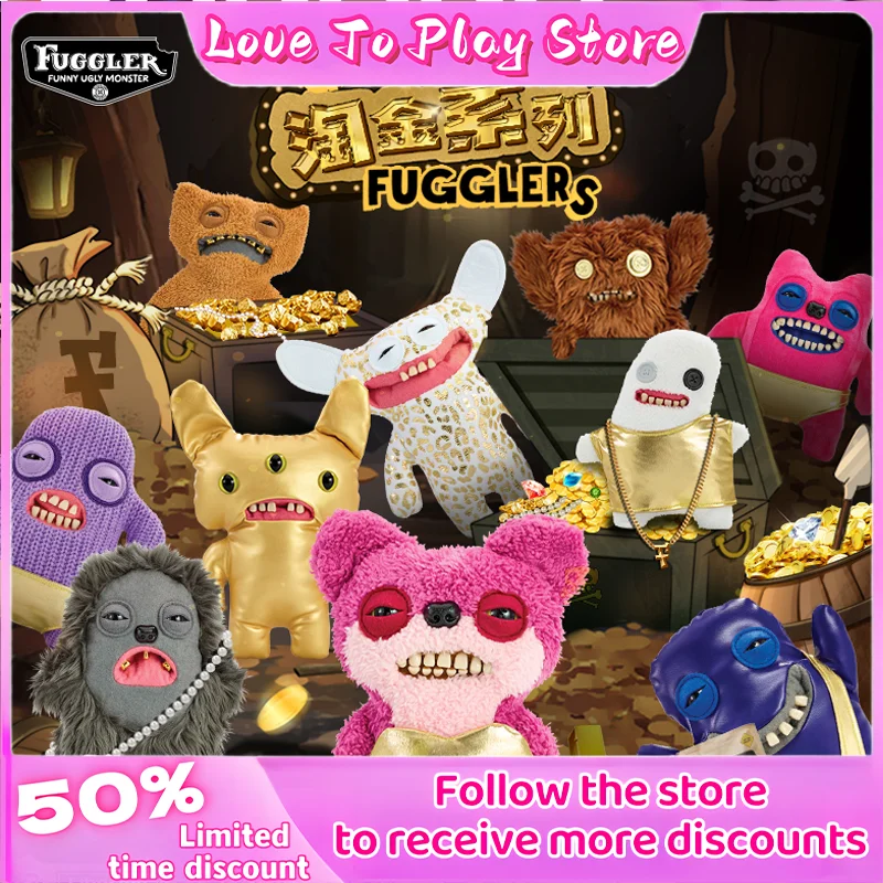 

Fuggler Genuine Cute Teeth Monster Gold Rush Series Cute Ugly Cute Funny Doll Tide Play Plush Doll Cotton Doll Gift For Friends