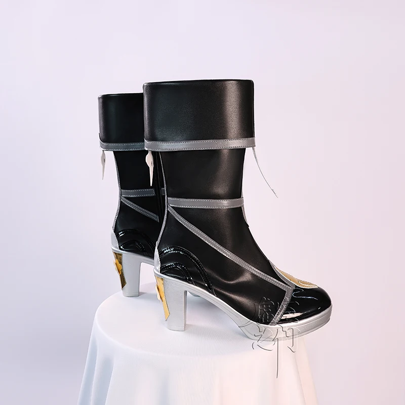 Gioco Zenless Zone Zero Lucia Scarpe Cosplay Stivali Stivali in pelle PU neri Anime Halloween Carnevale Puntelli per feste per donne Ragazze