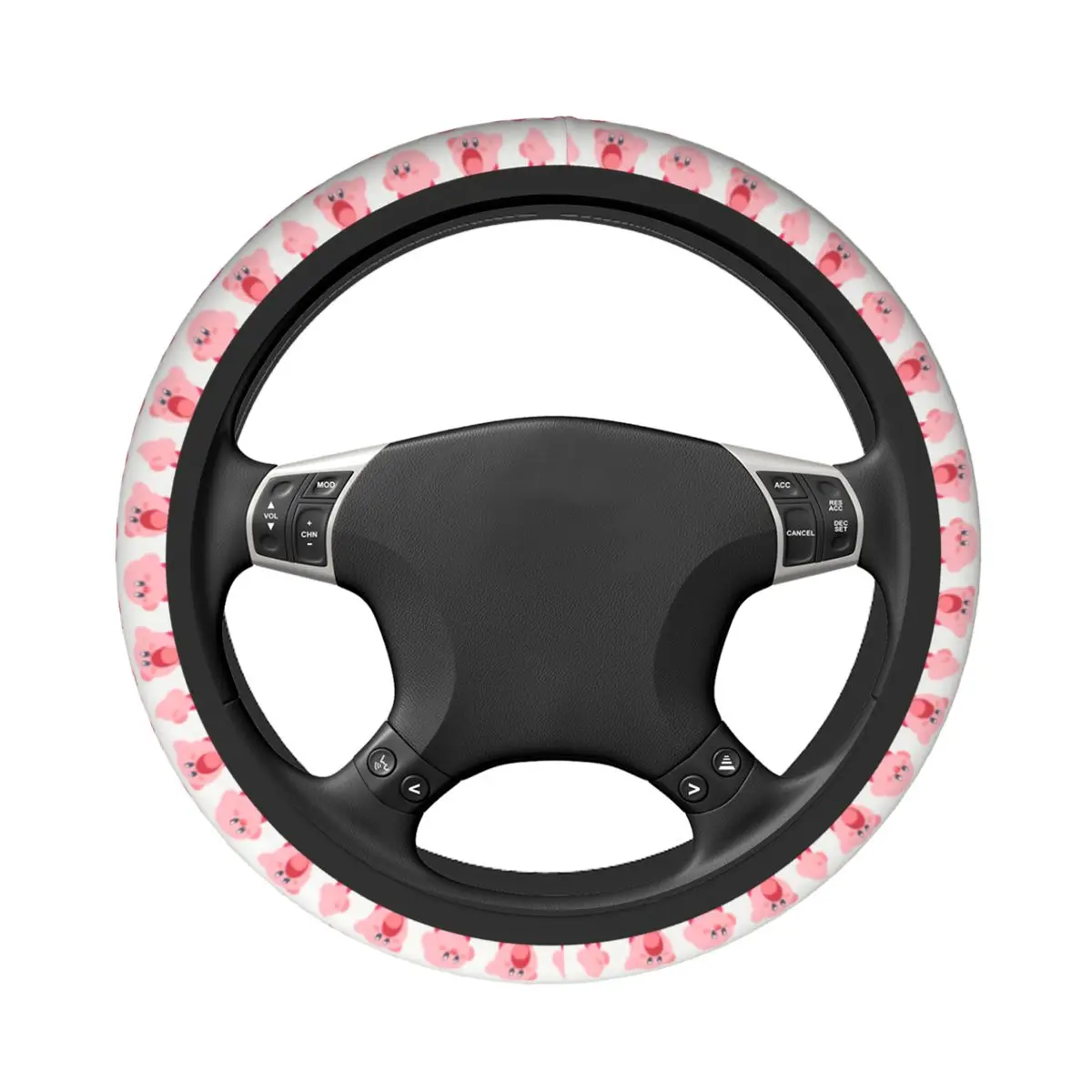 Coprivolante per auto Kawaii Kirbys 37-38 Videogiochi universali Accessori per auto adatti per lo styling dell'auto