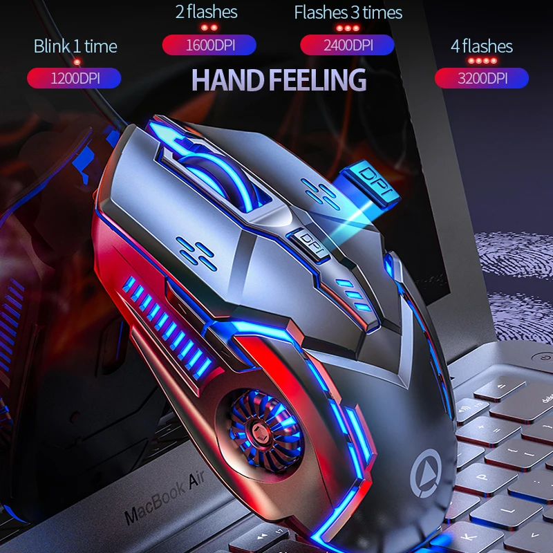 6 arten G5 Gaming Maus Verdrahtete Stumm Maus Gamer Mäuse 6 Taste Leucht 3200 DPI USB Computer Maus für Computer PC Laptop Gaming