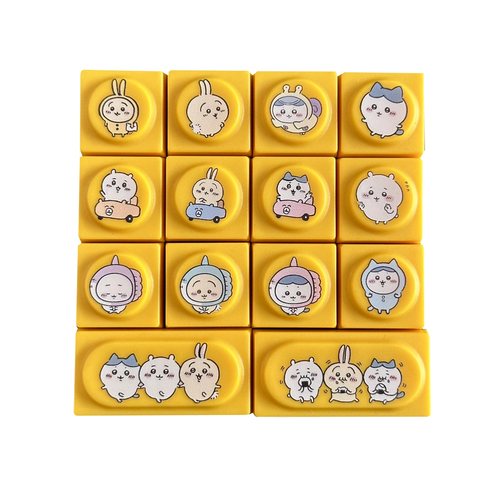 Cute Custom Keycaps,Hamster Cat Rabbit ,PBT/Transparent PC Material Low Profile DIY for MX Switches Mechanical Gaming Keyboard - Image 4