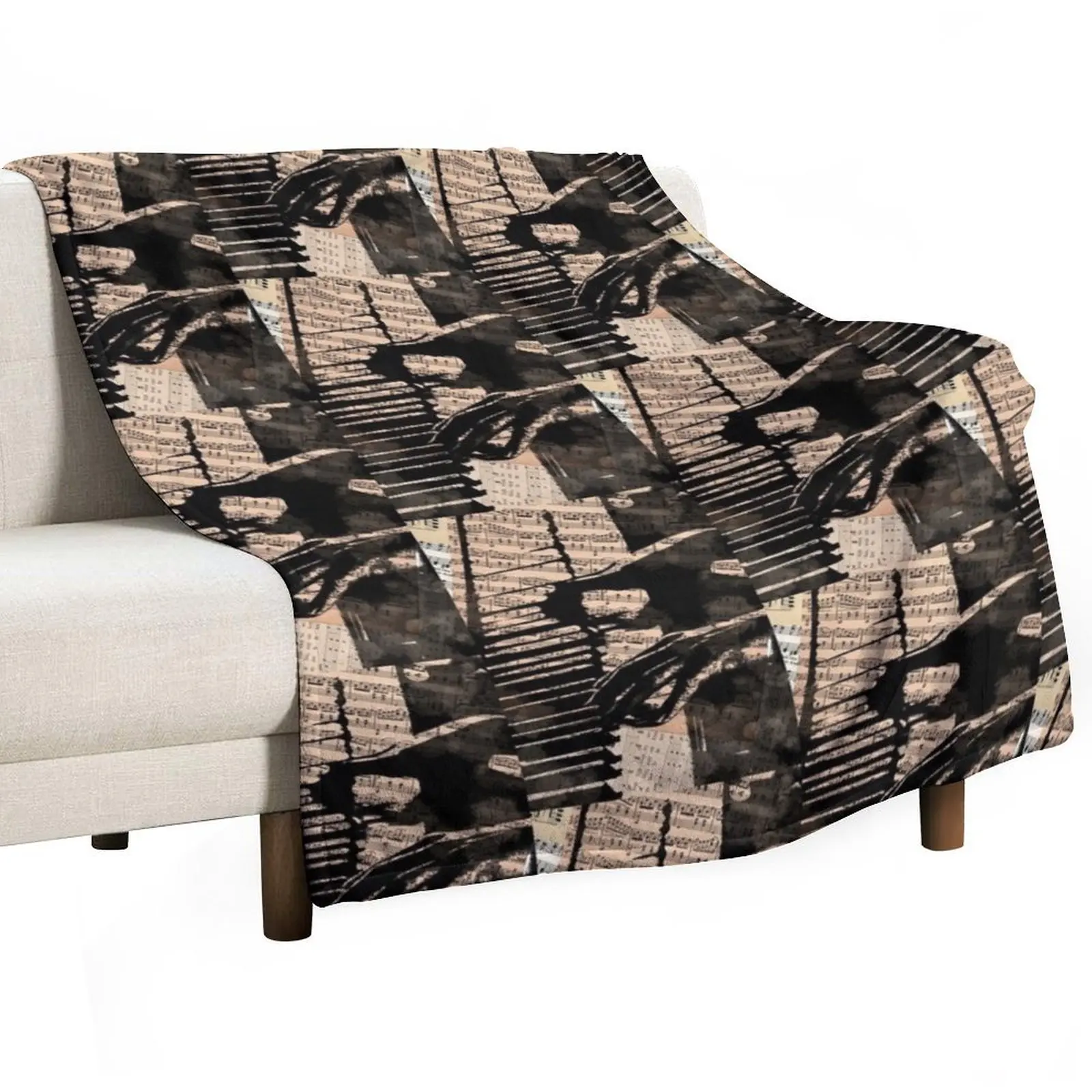 

The Pianist Throw Blanket Sofas decorative Soft Plush Plaid Stuffeds Blankets