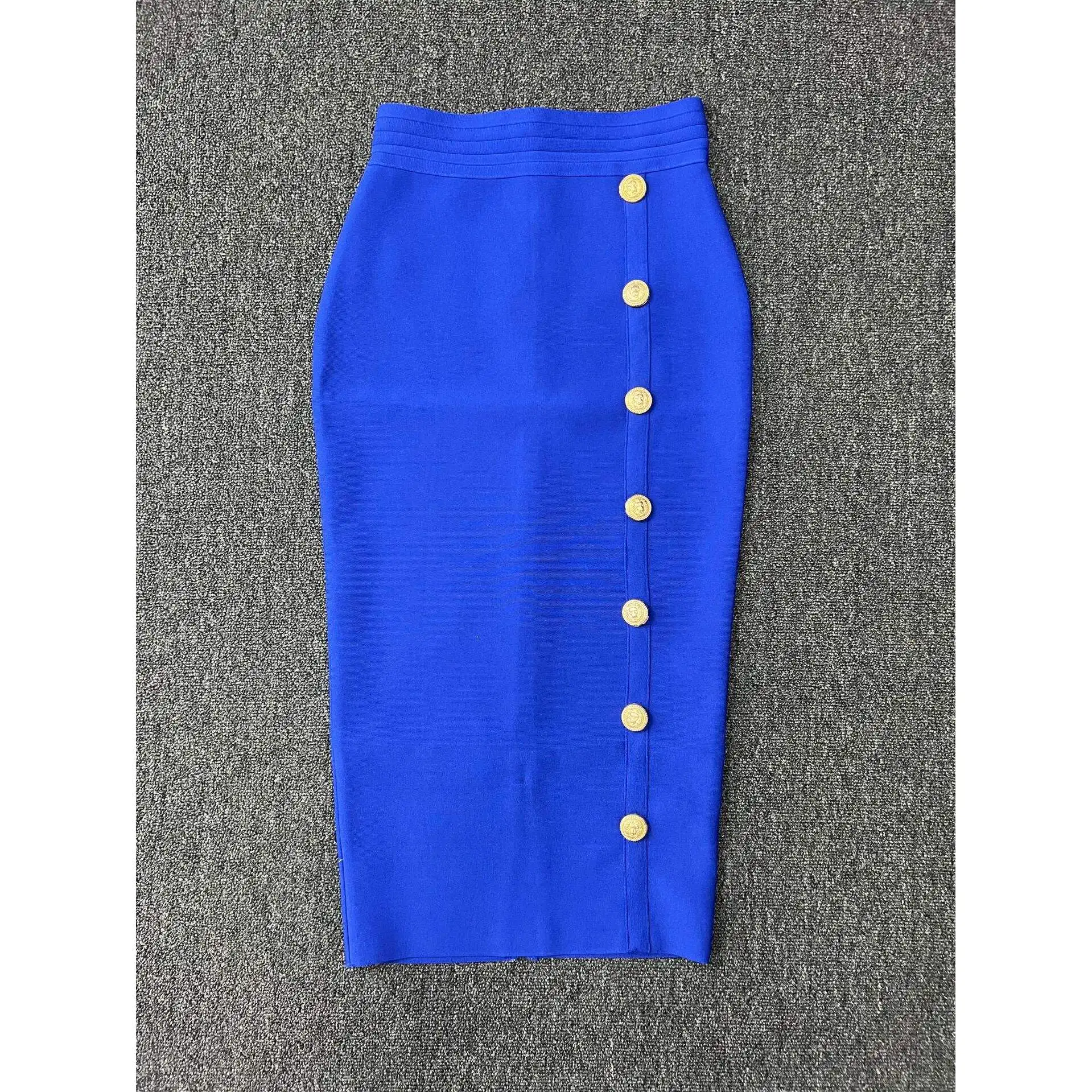 

Ele Multi-Color Wrap ort Юбка Metal Bule f-длина Юбка-миди Sli Модная женская осенняя коллекция Faion