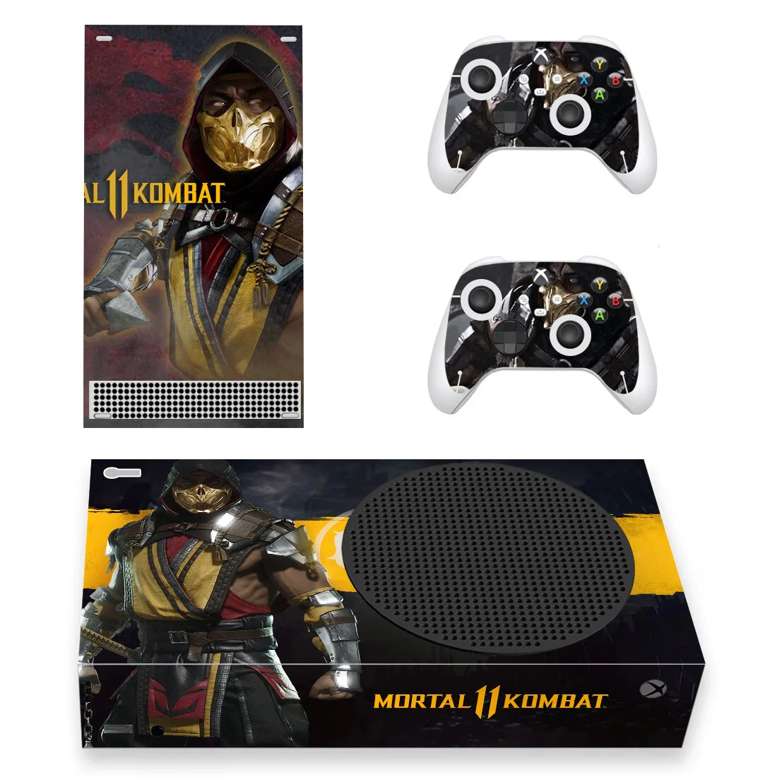 MORTAL KOMBAT Style Xbox Series S Skin Sticker for Console & 2 Controllers Decal Vinyl Protective Skins Style 1