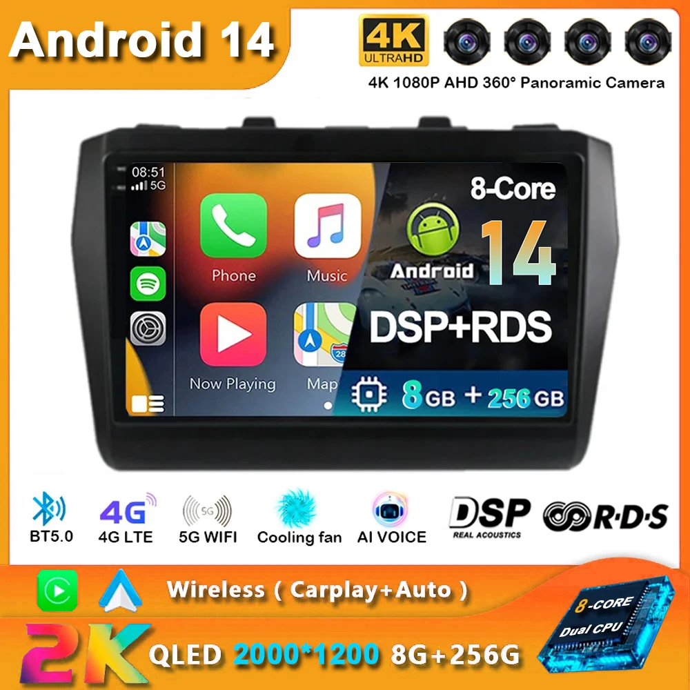 

Android 14 Carplay Car Radio For Suzuki Swift 2016 2017 2018 2019 2020 2021 Navigation GPS Multimedia Player 8G 256GB DSP 2 din