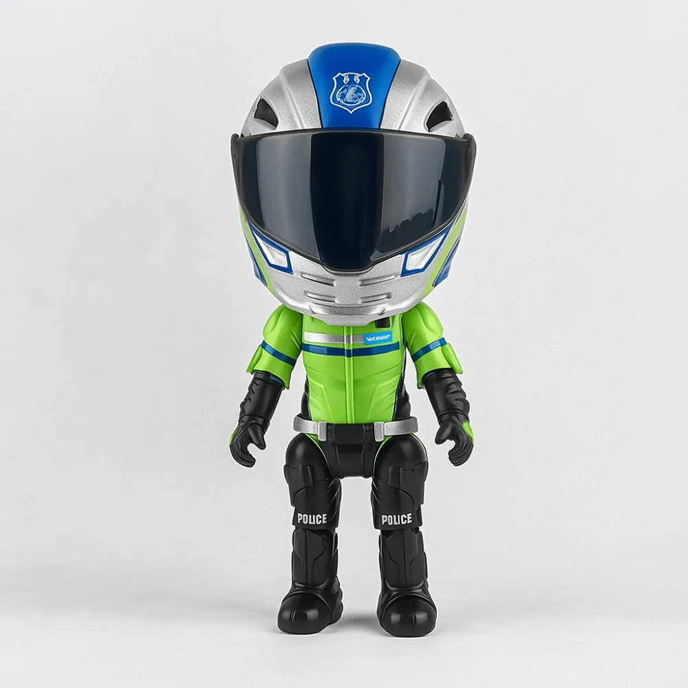 Casco transformador, muñeco de motociclista simulado, figura de acción, movilidad conjunta, aleación, casco de motocicleta, juguete, extremidades móviles, aleación
