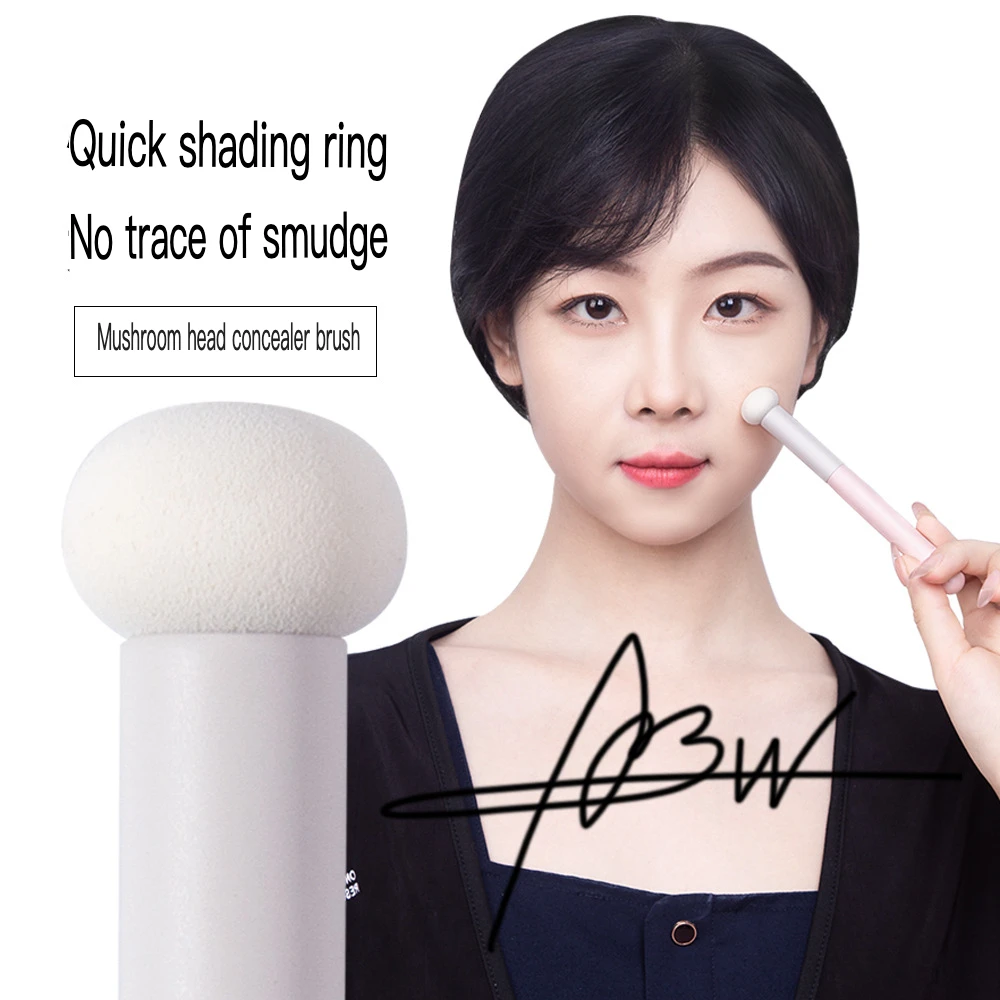 Multifunctional Mushroom Head concealer Brush Sponge head concealer Brush Powder Puff for dark eye circles and tear furrow