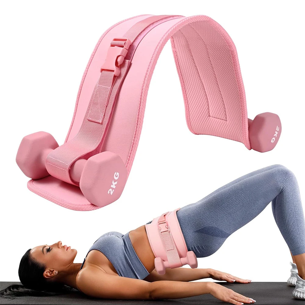 Cinturón de empuje de cadera para ejercicio, para mancuernas, kettlebells y placas, acolchado antideslizante para protección de cadera, perfecto para gimnasio, hogar