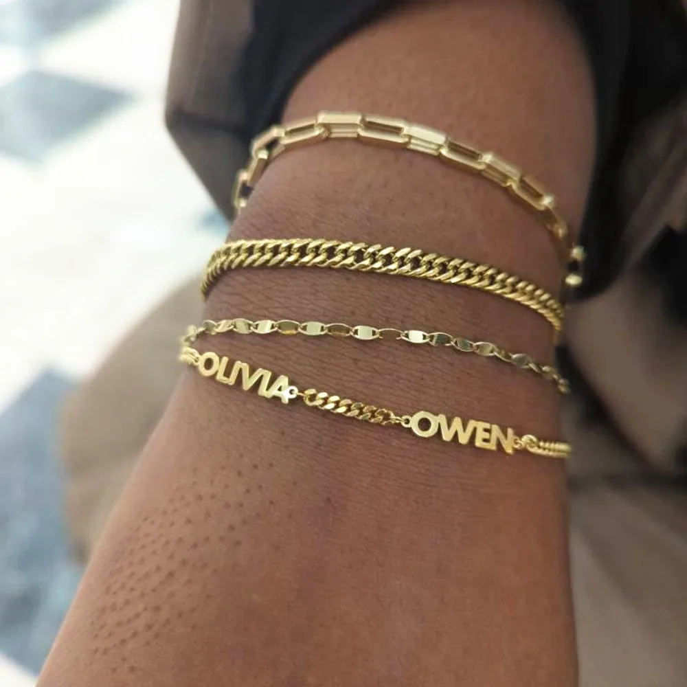 

Браслет с несколькими именами детей, персонализированные браслеты с именем ребенка, женские ювелирные изделия из нержавеющей стали для мамы, рождественский подарок на заказ для нее