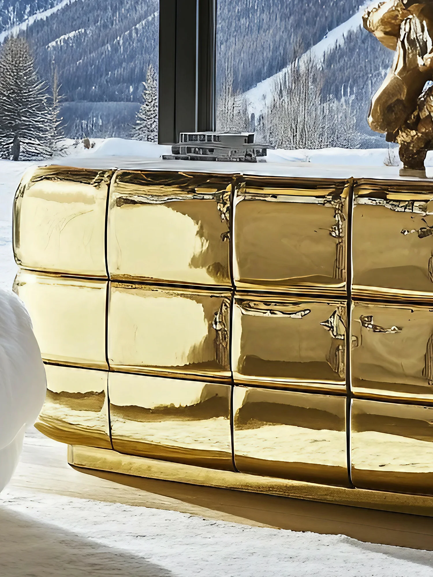 Design Kunst Aufbewahrungstruhe Esszimmer Beistellschrank Wohnzimmermöbel