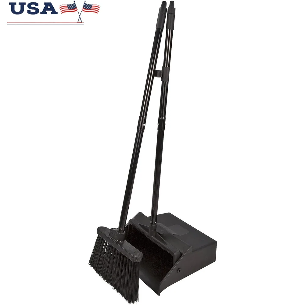 

Набор для пыли Duo-Pan и метлы с зажимом для чистки пола, офисные рестораны Janitorial, легкое опорожнение и портативное использование