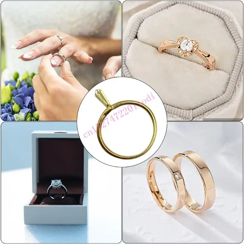 

M76B 4Pcs Jewelry Ring Settings for Loose Stone Adjustable Gemstones Ring Mounts Handmade Ring Clamps for Jewelry Workshops