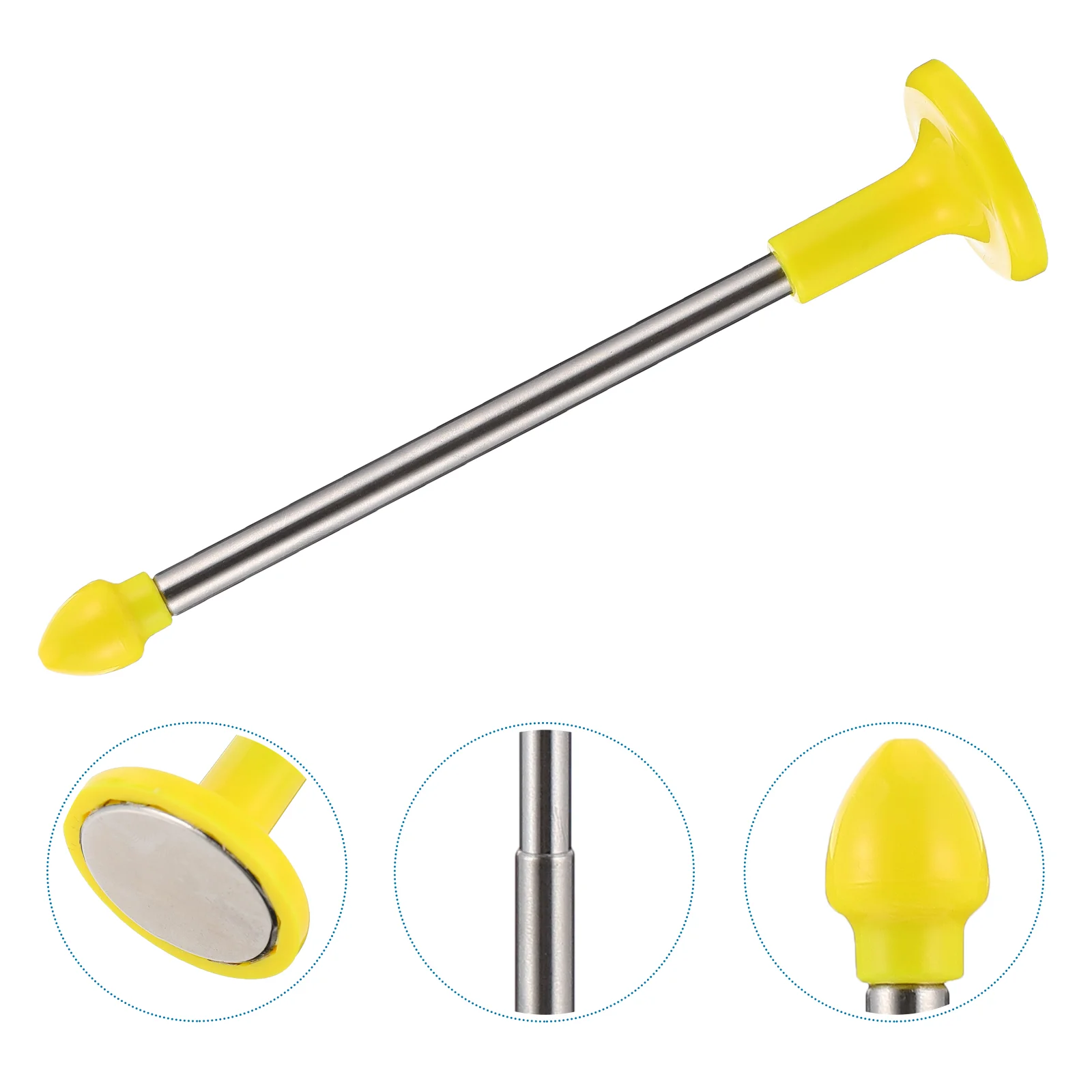 Golf Indicator Swing Stick Alignment Tool Extendable Magnetic Pickup Aiming Aid Stainless Steel Two Section Scalable ABS Base