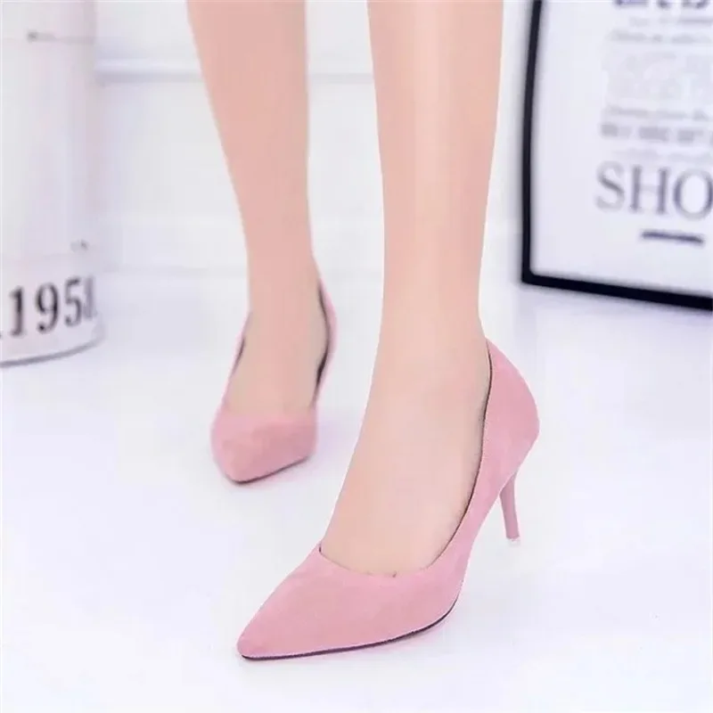 Large Size Women\'s Pumps Pointed Toe Patent Leather High Heels Dress Shoes White Wedding Shoes Thin Heels Basic Pump Red 1078C